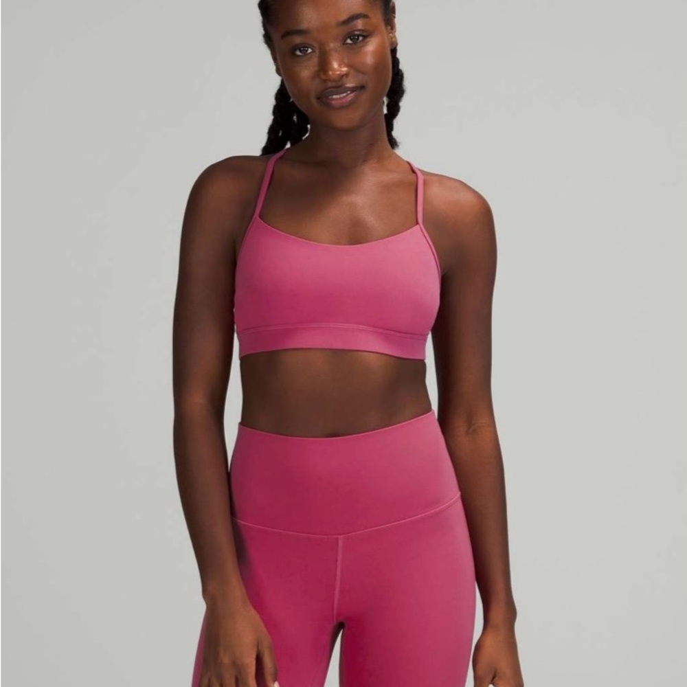Lululemon Flow Y Bra - Size 8 - pink lychee - NWT